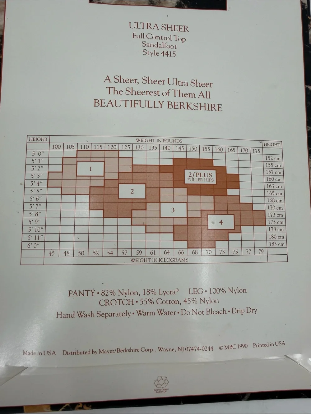 Beautifully Berkshire Pantyhose Sz 3 Ultra Sheer Control Top 2 Pr VTG Black 4415